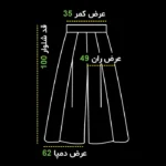 سایز دامن شلواری پالازو(کمرکش)