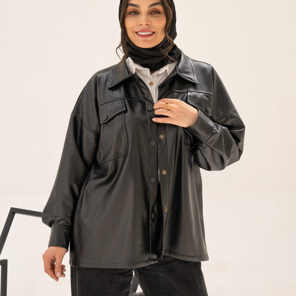 شومیز چرم نیل