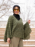 پپانچو گیپور سبز یشمی