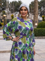 پیراهن ساحلی زنبق بنفش