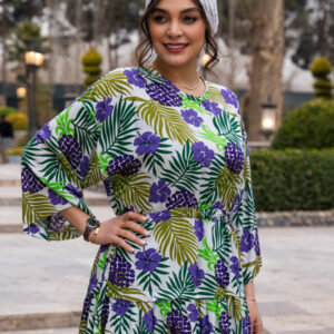 پیراهن ساحلی زنبق بنفش