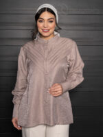 شومیز اطلسی بژ