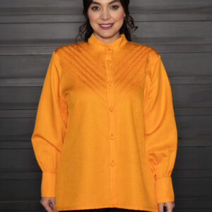 شومیز اطلسی نارنجی